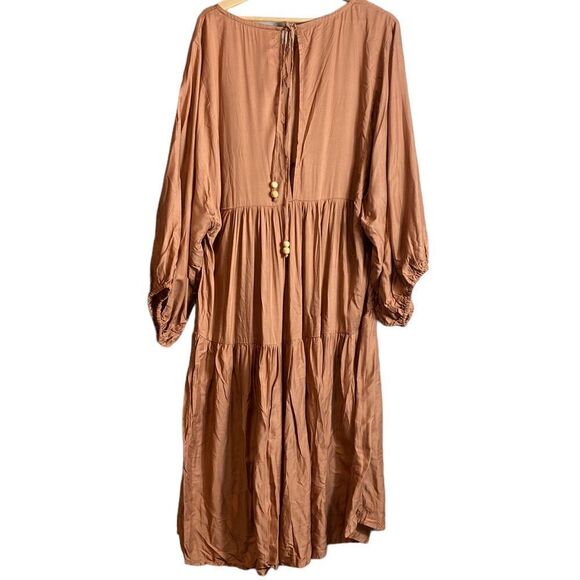 ELF HANDMADE long sleeve Thalia tiered midi dress - Picture 8 of 10